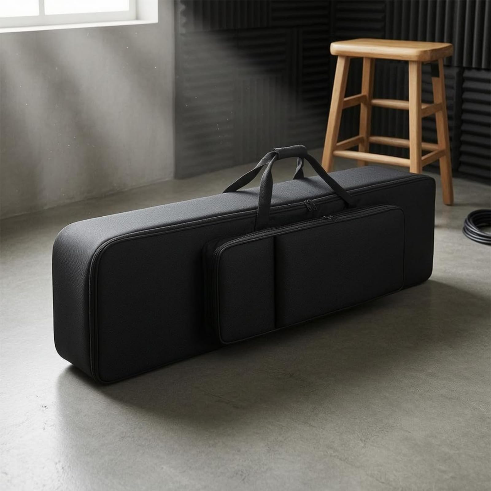 Amagogo Digitalpiano Abdeckung Keyboard Hülle Klaviertasche Pianotasche Schutztasche Gepolstert mit Stabilisierungsriemen Innen Wasserabweisendes Material mit