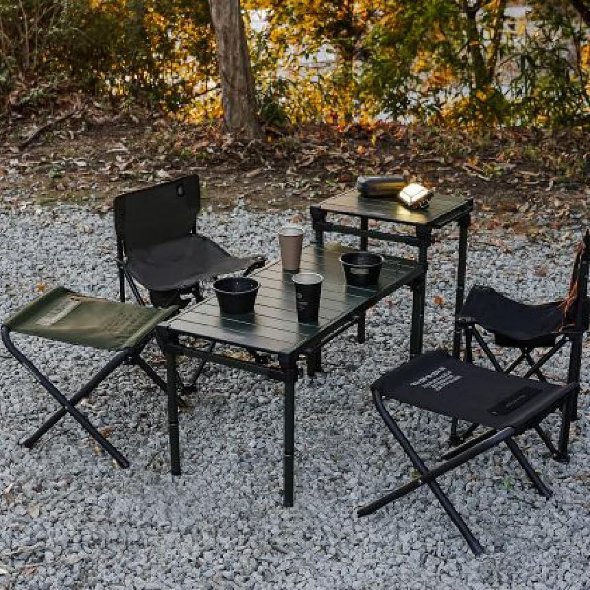 Amazon.co.jp: KZM フィールドBBQチェア2Pセット オリーブカーキ 耐