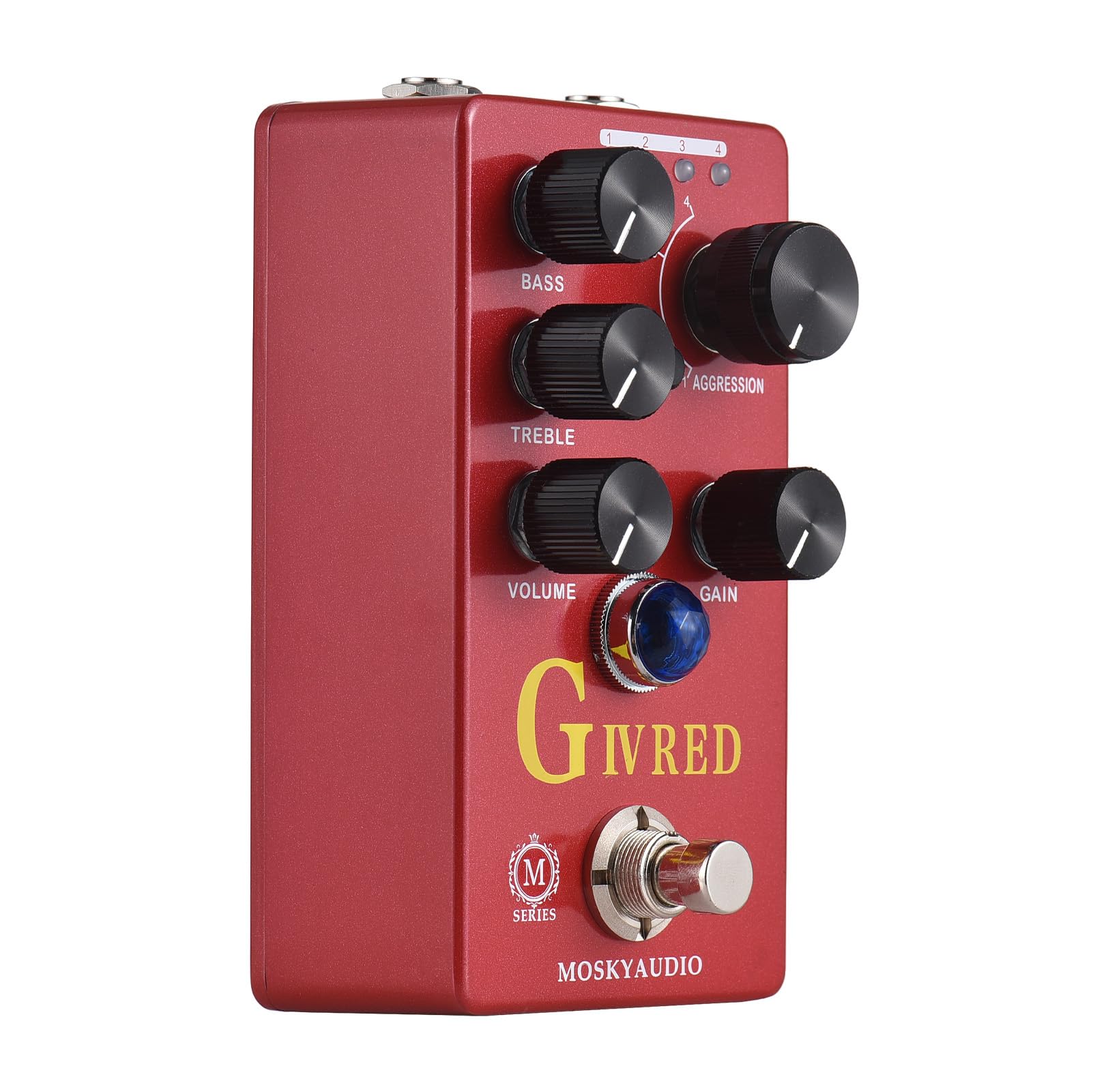 G IV RED Purple Channel Preamplificatore/Overdrive/Pedale di Distorsione per Chitarra Elettrica Basso Effetto per Musicisti Professionisti Alluminio Rosso 4,5 * 2,6 * 2 Pollici Tutti i