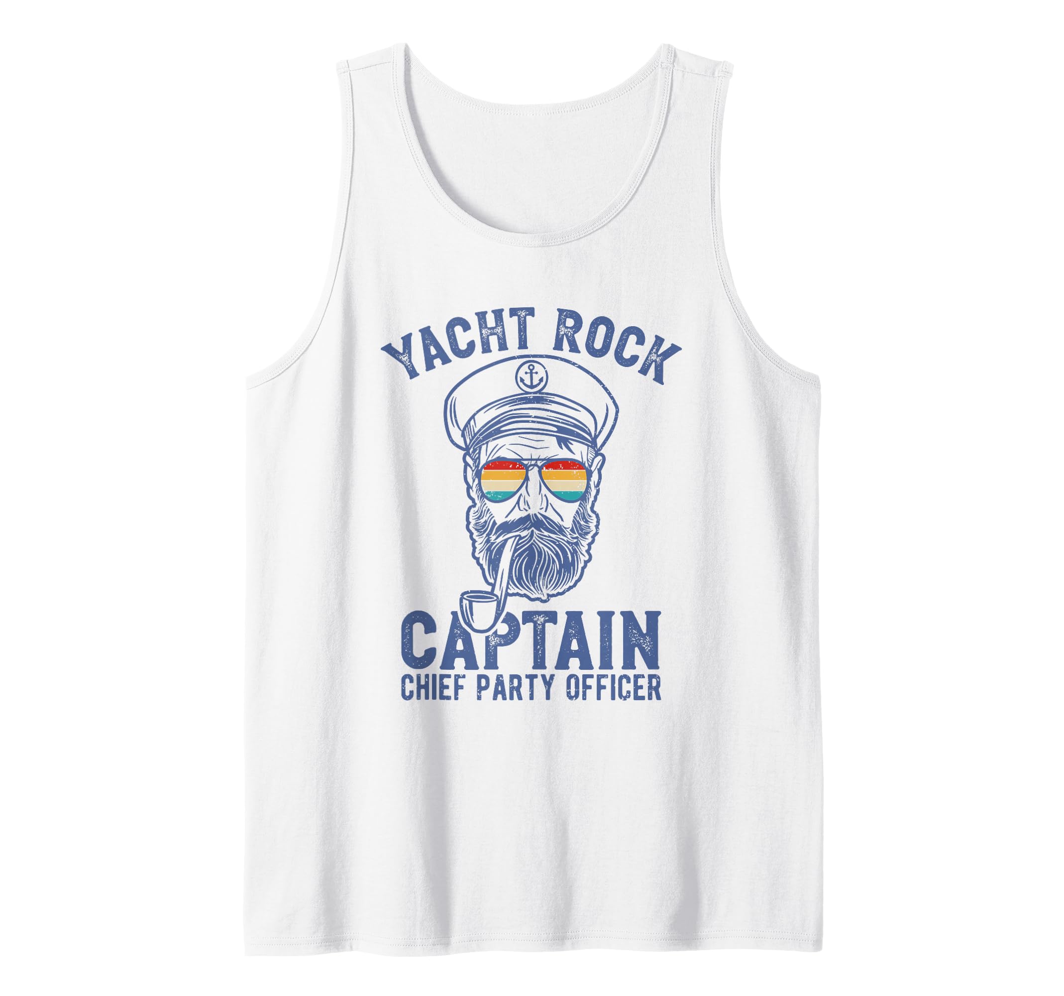 Yacht Rock Captain Pontoon Boat Party Sailor Boating Tank Top