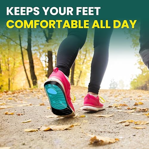 Miniatura 7 de Welnove Plantillas para fascitis plantar para mujer, insertos de soporte de arco que absorben los golpes, para pies planos, alivio de la fascitis