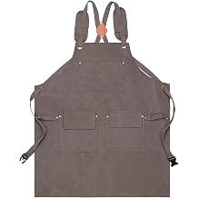 Gardening Apron Tool Work Apron Cotton Canvas Chef Apron with Pockets