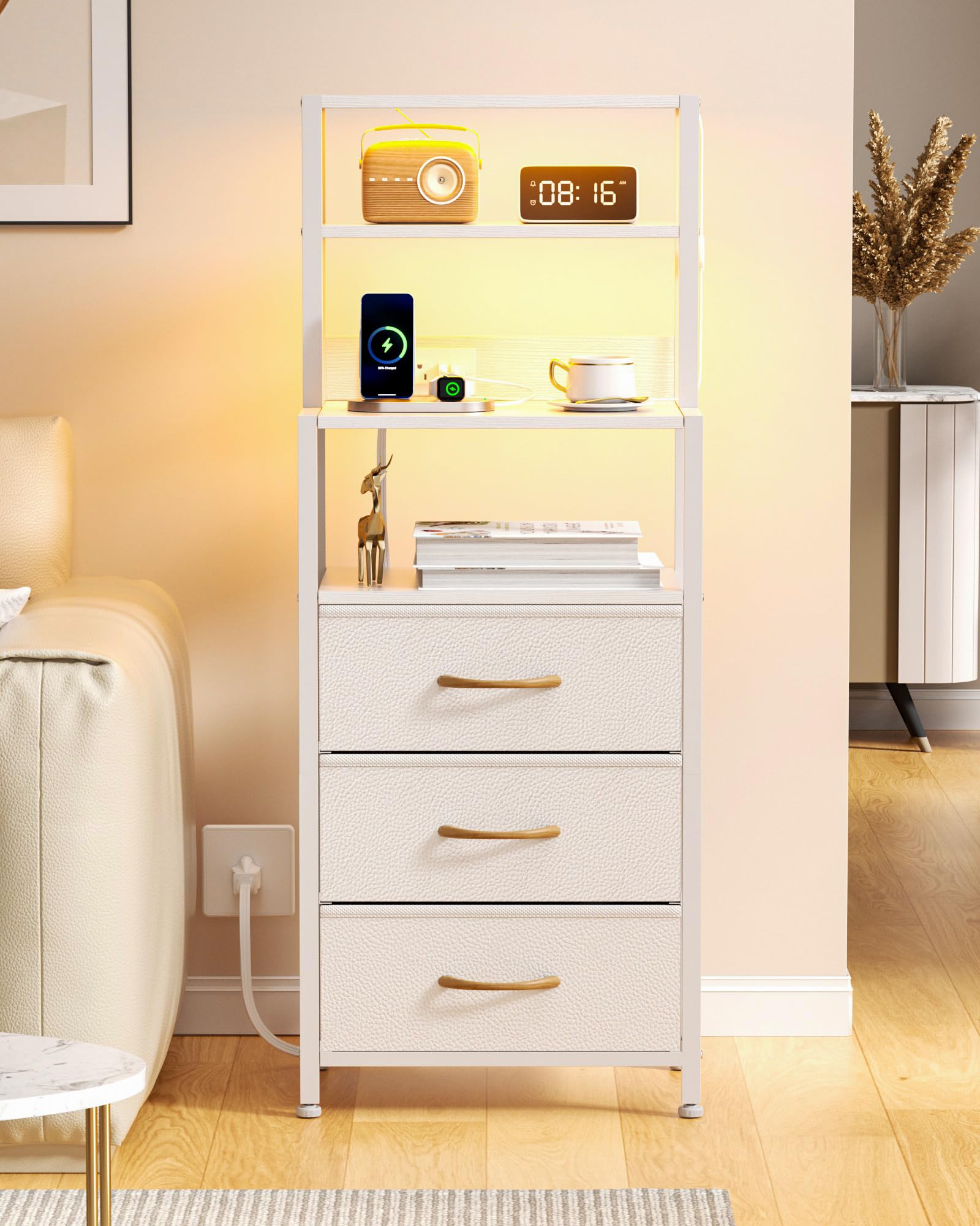 Furnulem 4-Tier Night Stand