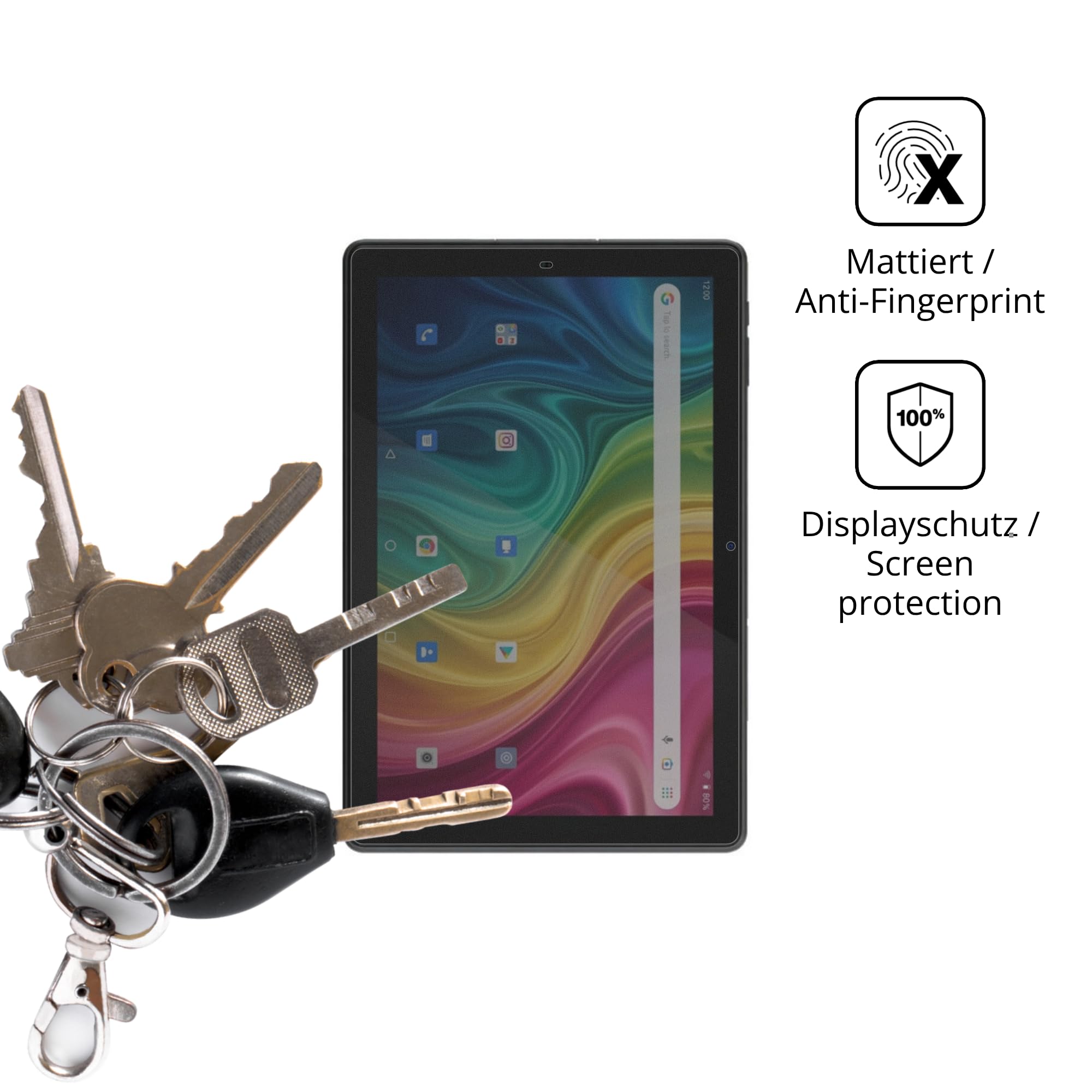 dipos Protector de Pantalla Antiespía para Archos T101 HD2 4G | Película protectora mate, filtro de privacidad 4 vías, ajuste perfecto, antiarañazos, sin burbujas, autoadhesivo