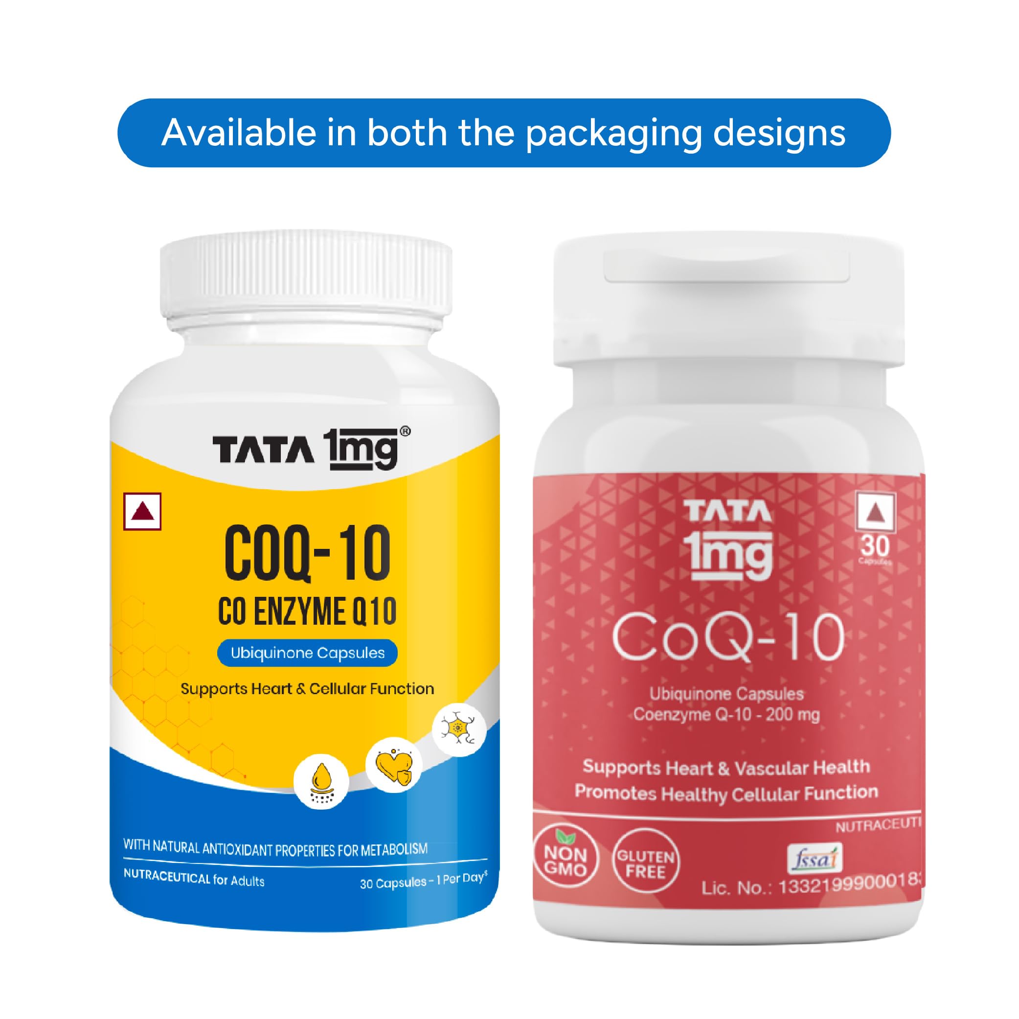 Tata 1mg CoQ 10 (Coenzyme 10) ((200mg)) Capsules, Supports Heart and Vascular Health, Promotes Healthy Cellular Function For Unisex , 50 grams 1