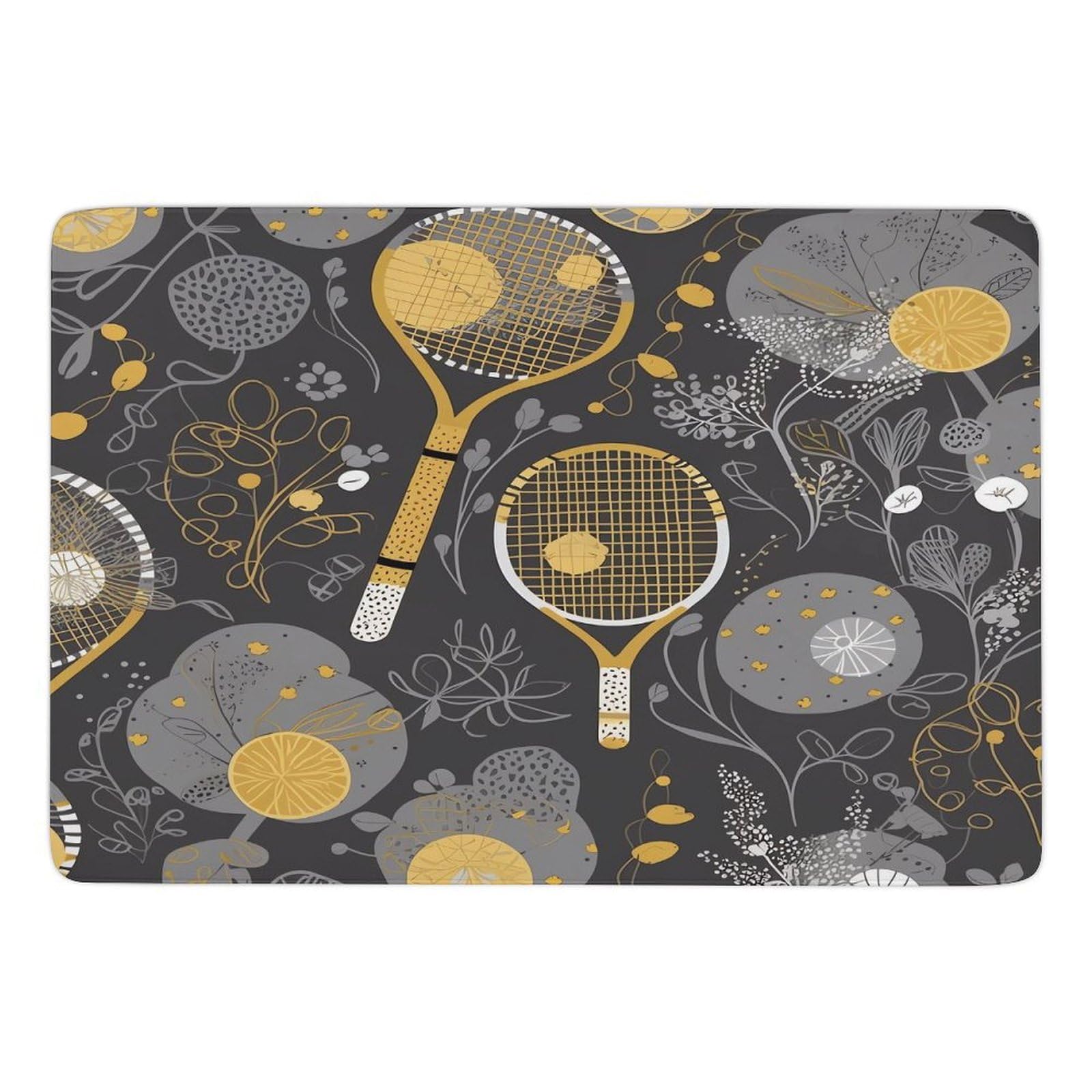 Tapis de salon et tapis de sol en velours imprimé tennis pour terrasse et chambre