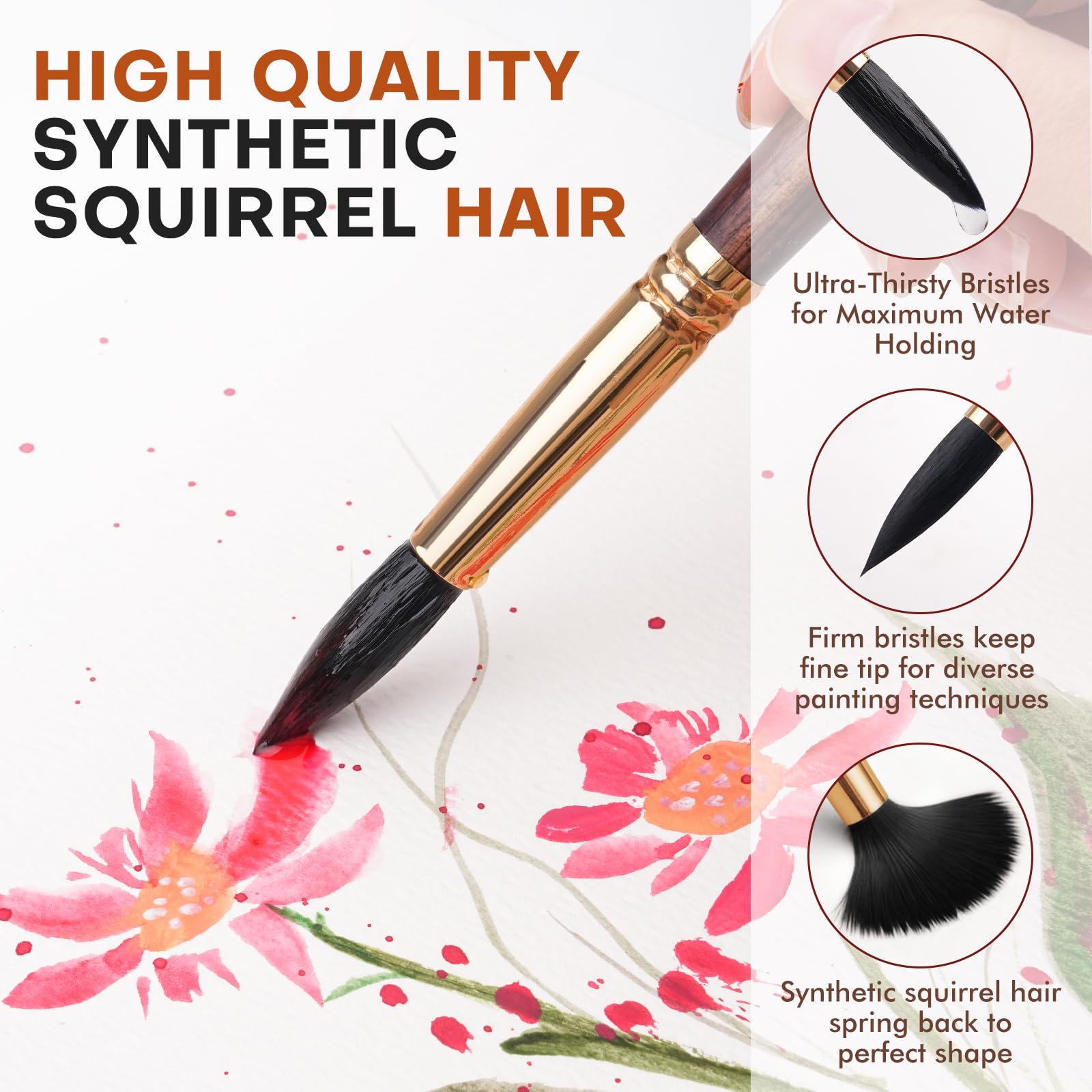 Fuumuui Watercolor Brush Set - 10 Pcs -3