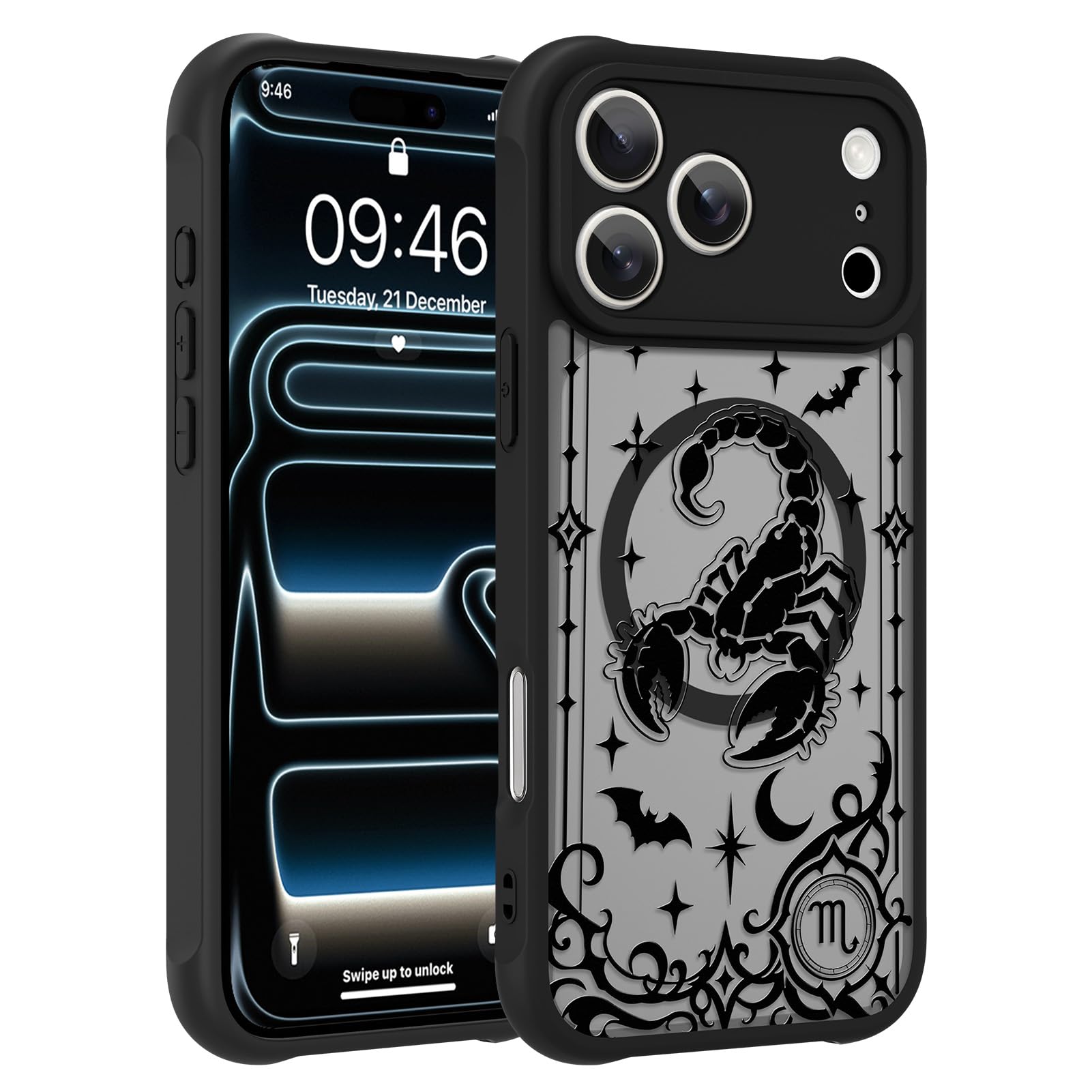 Coque iPhone 17 Pro MagSafe Scorpion zodiaque noir - 8