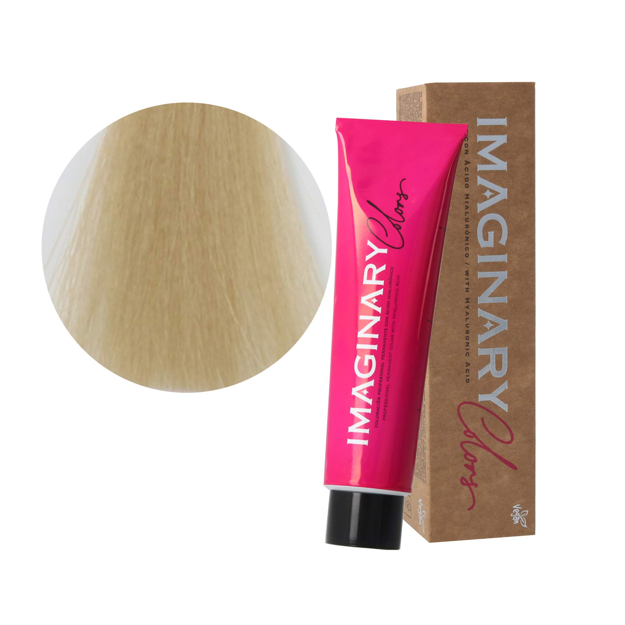 THE IMAGINARY COLORS Permanent Vegan Colour with Hyaluronic Acid | 100% Coverage | Super Lightening 12-10S Intense Ash Blonde - 100 ml