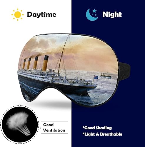 Miniatura 5 de Retro Titanic Famous Old Historic - Antifaz para dormir, máscara ligera con los ojos vendados, cubierta con correa ajustable para hombres y mujeres