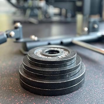 Steel Olympic Plates 35LB Set - Olympic 2 inch Premium Coated 2x of 10lb, 5lb, and 2.5lb Weights for Home or Commercial