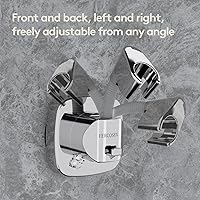 Vista 2 de Soporte de cabezal de ducha giratorio de 360° con ventosa Capacidad de carga de 22.0 lbs, instalación sin herramientas en segundos Soporte