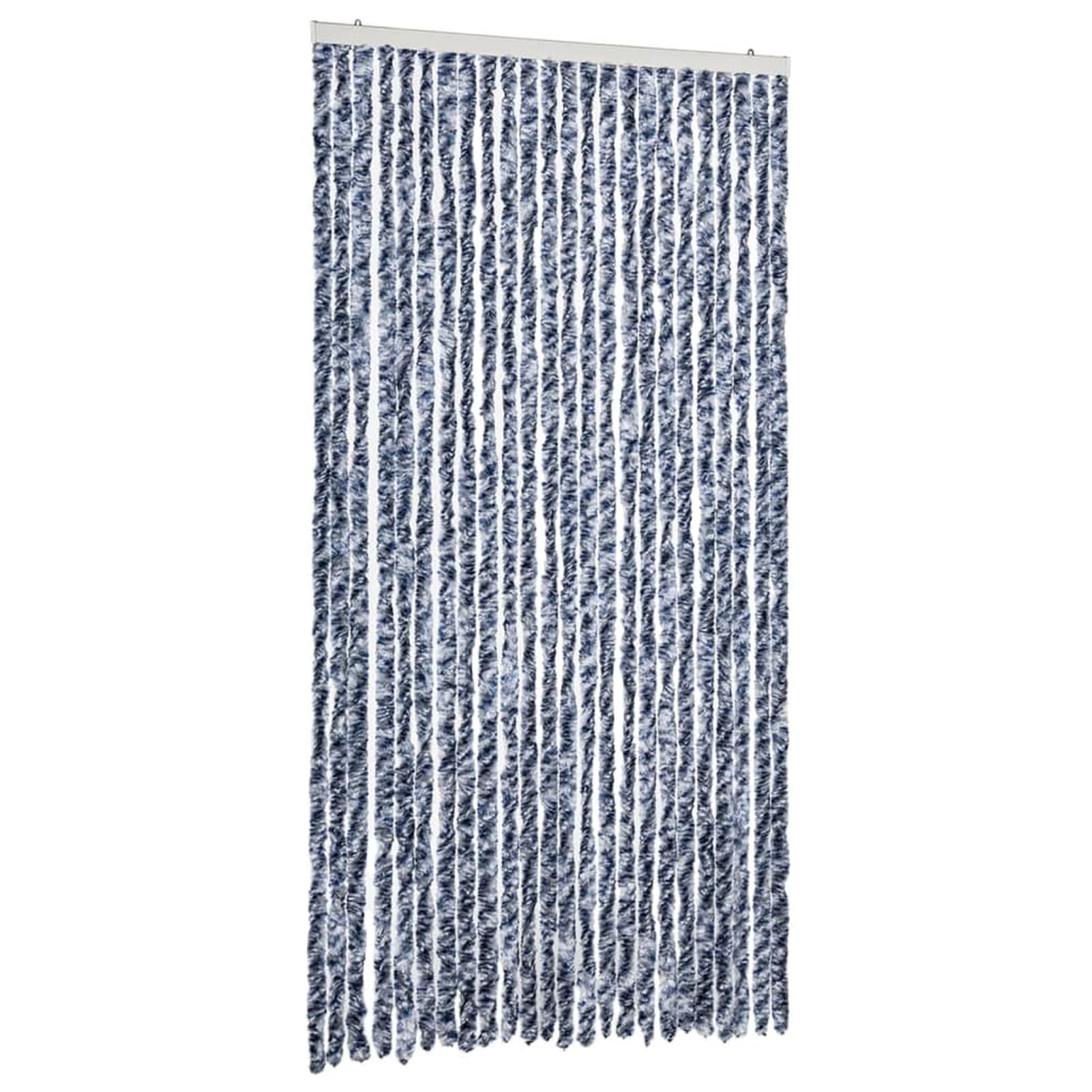 JUDYY Tenda Antimosche Blu e Bianca 100x230 cm in Ciniglia,Tenda Antimosche per Finestre e Porte Leggera Resistente all'Acqua Silenziosa Zanzariera Antiisetti-377372