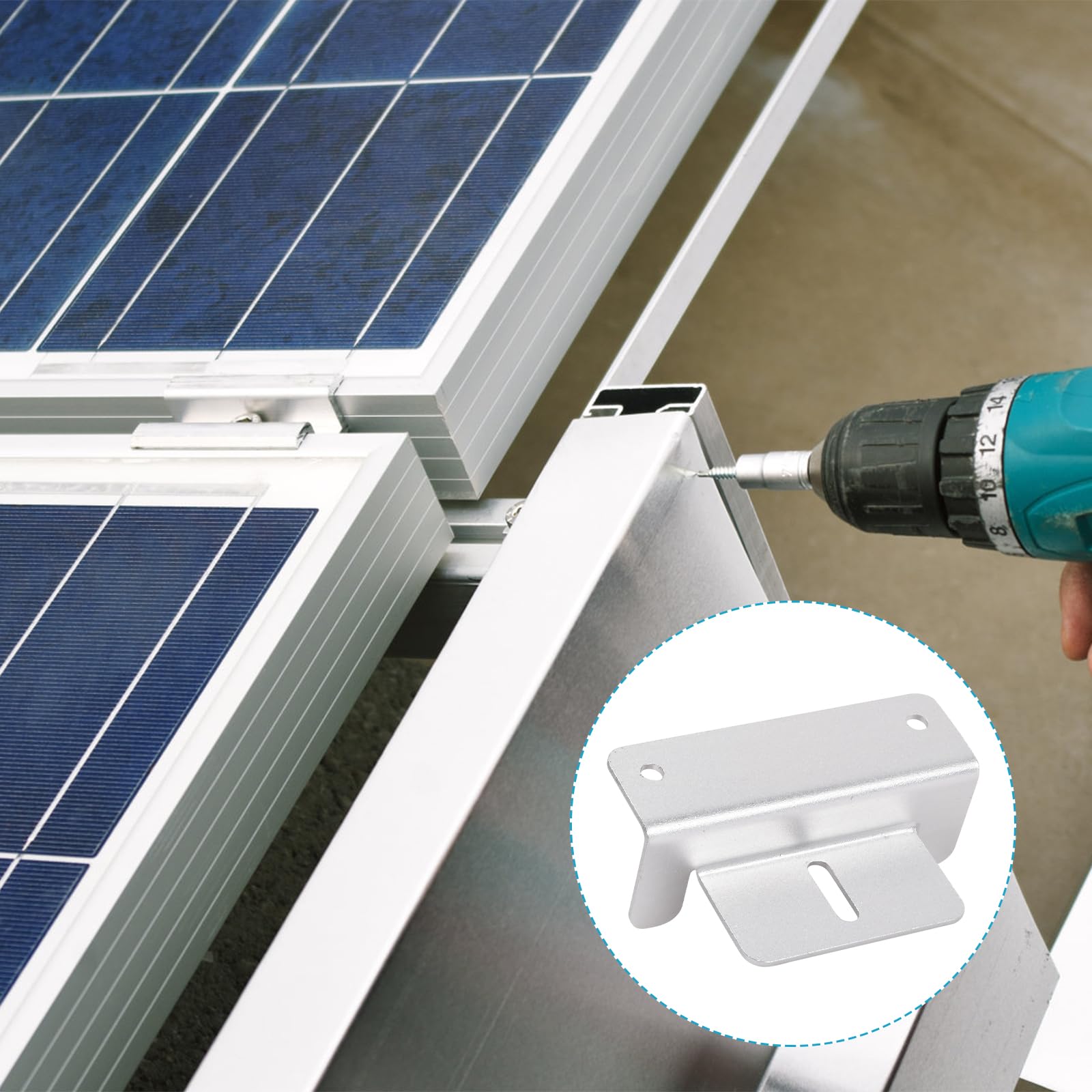 Staffa A Z Per Pannello Solare Ulisem, Staffa In Alluminio Per Pannello Solare Con Design A Z Con 16 Dadi E 16 Bulloni 89469881