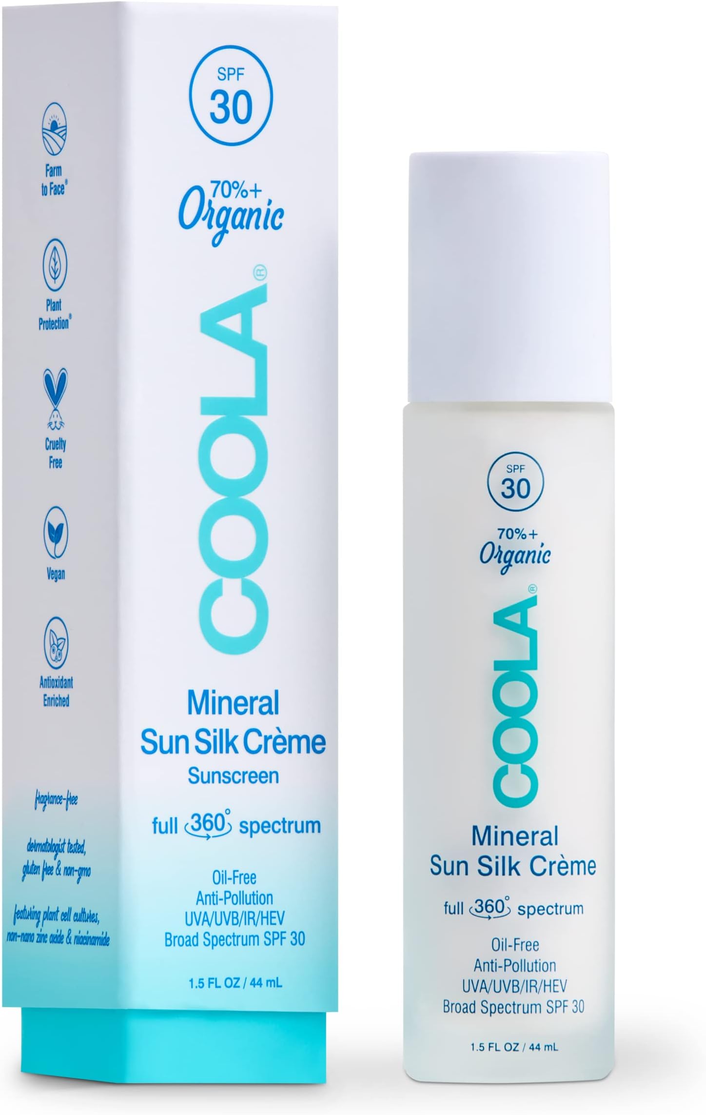 Full Spectrum 360° Mineral Sun Silk Crème Organic Face Sunscreen SPF 30