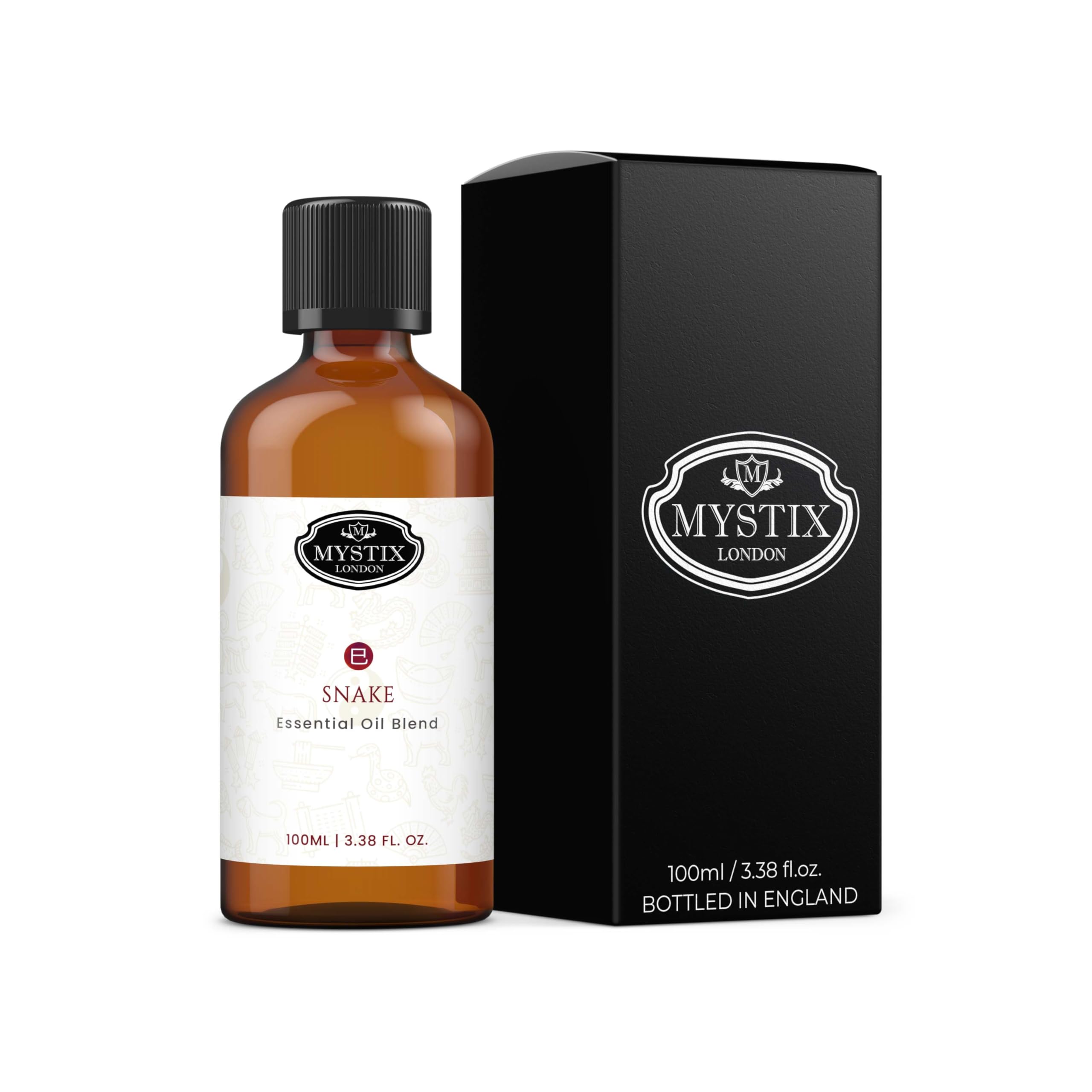 London | Snake Chinese Zodiac Essential Oil Blend 100ml | 100% Pure & Natural | Aromatherapy for Insight & Elegance | Clove, Eucalyptus, Fennel, Lemon, Rosemary, Ylang Ylang | Vegan, GMO Free