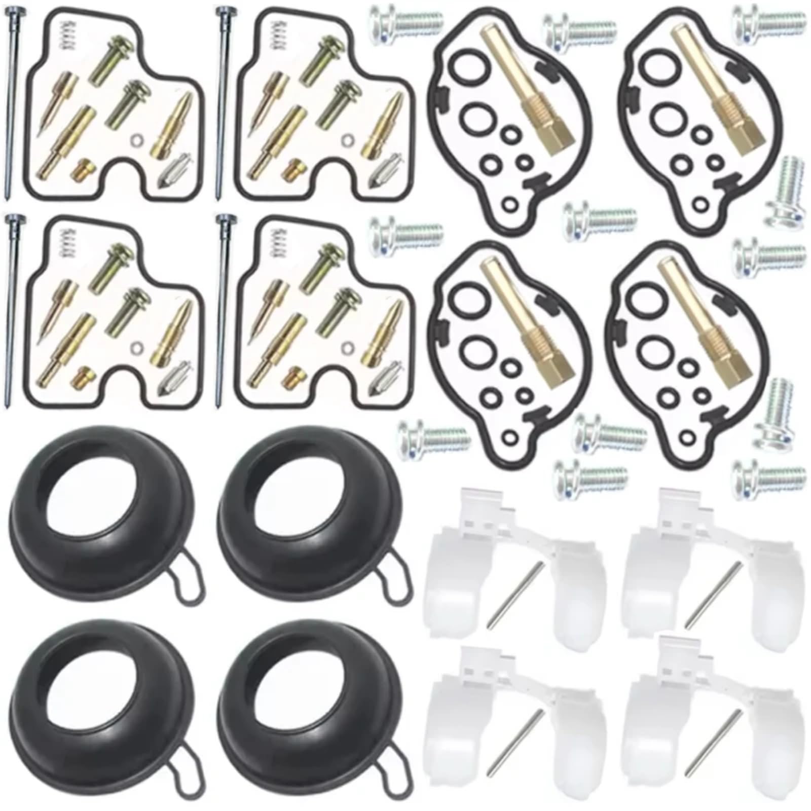 Kit Carburador Repuesto Kit De Reparación De Carburador De Motocicleta, Flotador De Diafragma Compatible Con CBR600F4 A AC 1999 2000, Conjunto Flotador, Kit De Reconstrucción De Émbolo(B Style)