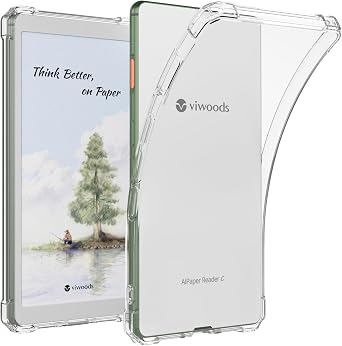 Clear Case for VIWOODS AiPaper Reader & AiPaper Reader C 6.13",2025 Released,Ultra-Thin Lightweight TPU Transparent Flexible Soft Back Cove Clear