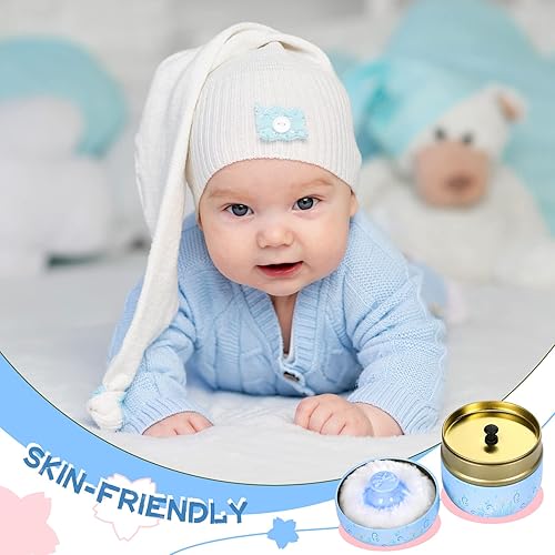 Miniatura 6 de Zopeal Kit de soplo de polvo para polvo, contenedor de cosméticos para el cuerpo, contenedor suave para bebés y mujeres, viaje a casa, caja de