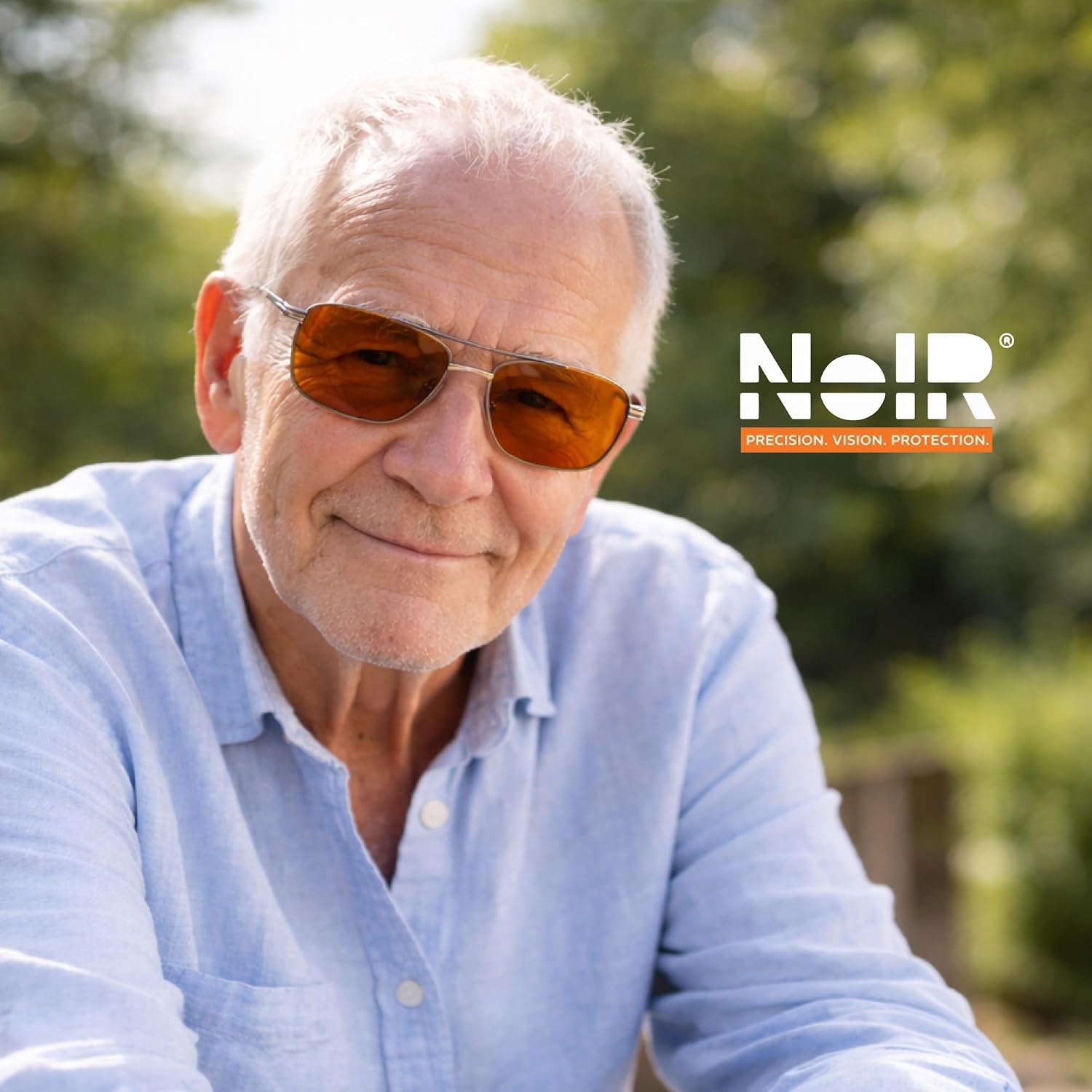 NoIR Blue Blocker Low Vision Sunglasses, Lightweight Glasses with Full UV Protection for Macular Degeneration, Corneal Pathology, Retinitis Pigmentosa and Diabetic Retinopathy, 01_54