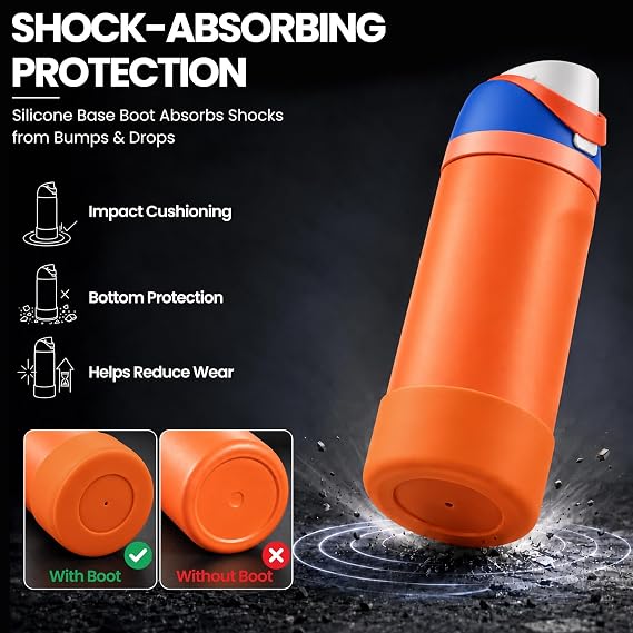Linkidea 2 Pack Silicone Bottle Boot for Owala FreeSip Kids Bottle 16oz