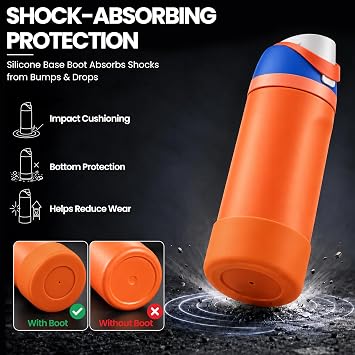 Linkidea 2 Pack Silicone Bottle Boot for Owala FreeSip Kids Bottle 16oz