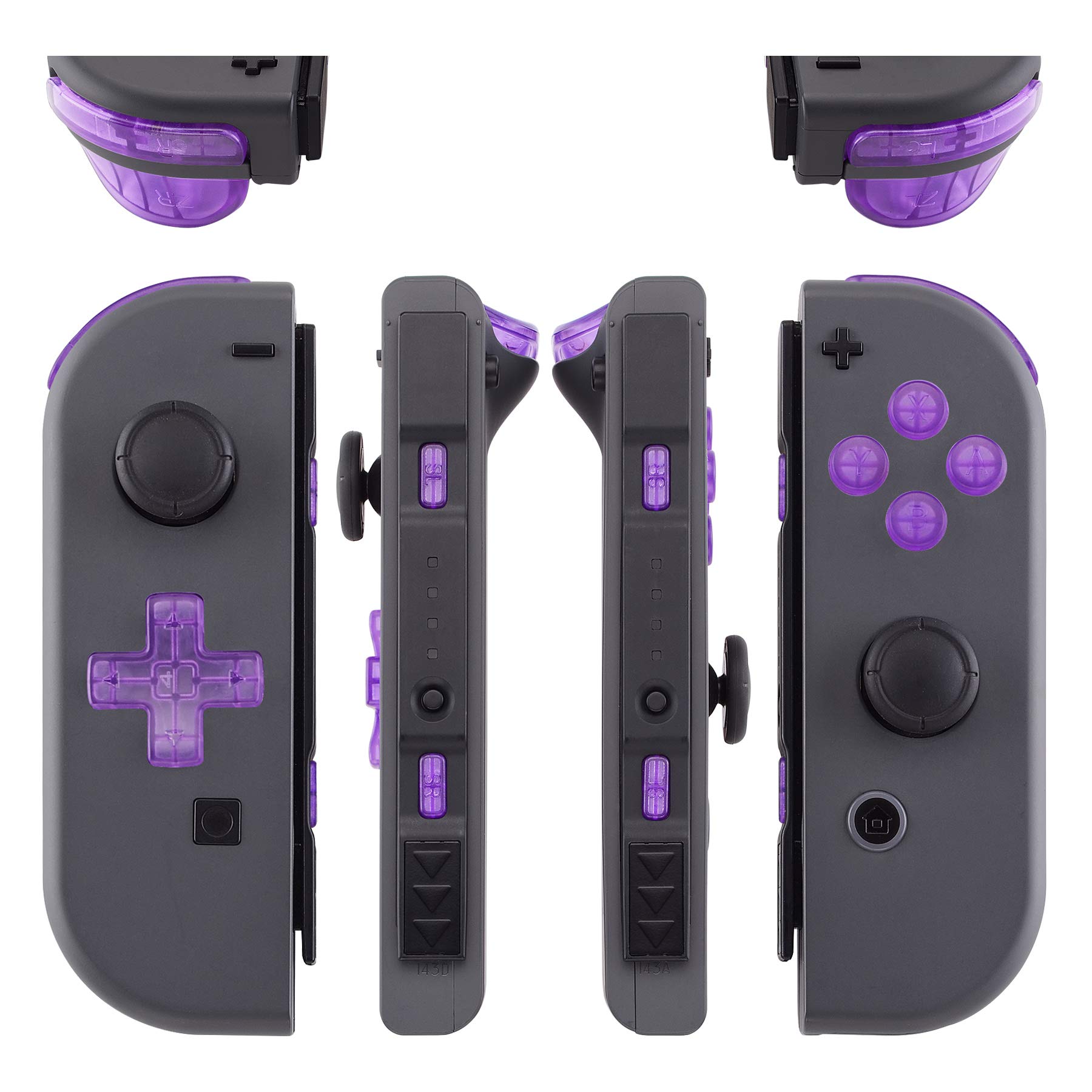 Amazon.com: Clear Atomic Purple D-pad ABXY Keys SR SL L R ZR ZL