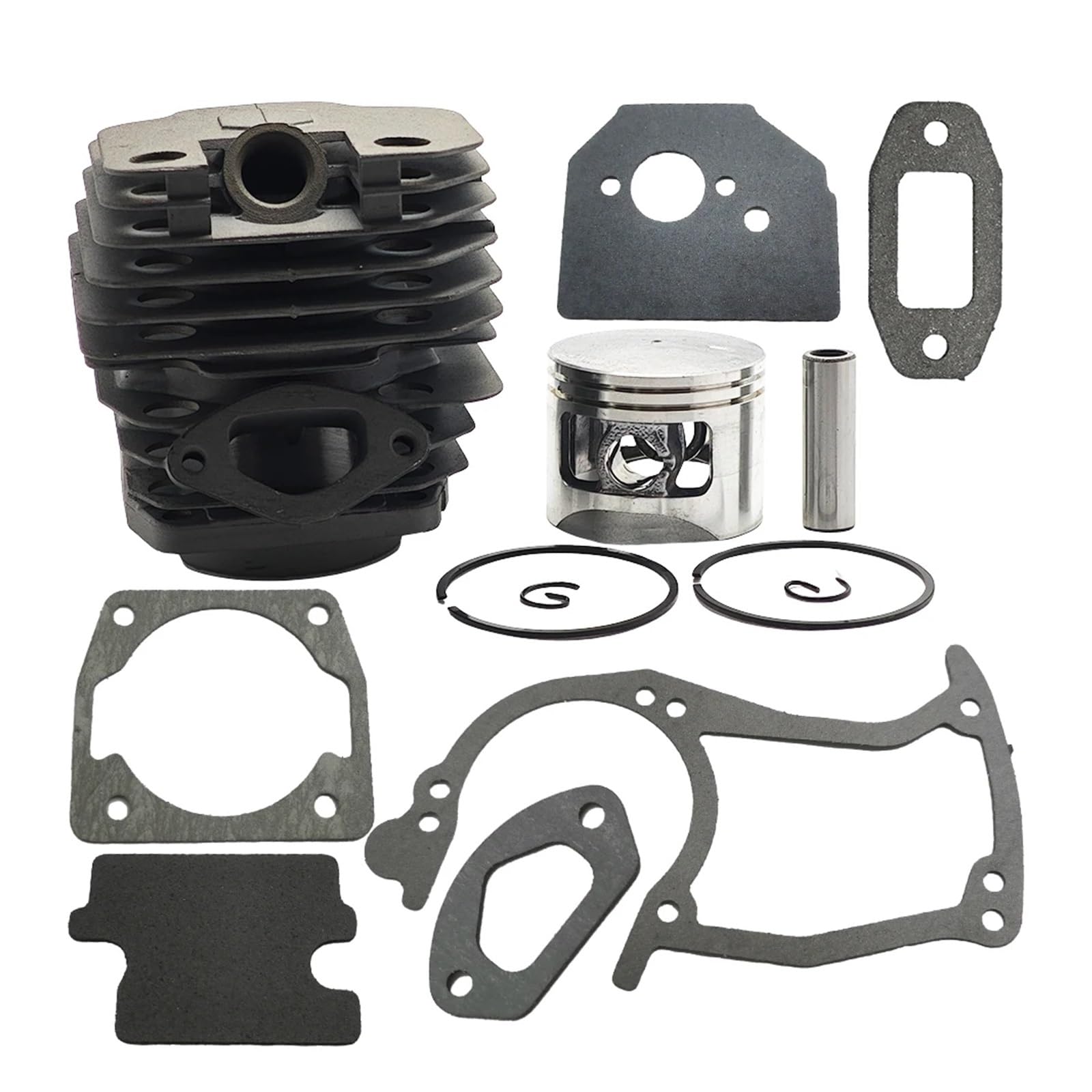 Kit de pistón de Cilindro de 45 mm y Juego de Juntas de carburador for Motosierra China de Gasolina de 45 CC, 52 CC y 58 CC.