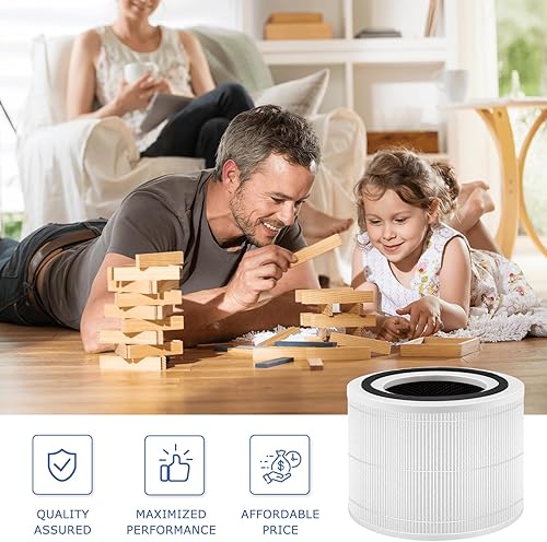 Miniatura 7 de 14 filtros HEPA de repuesto para purificador de aire Puro 240, filtro de carbón activado 3 en 1 True HP-14, paquete de 2