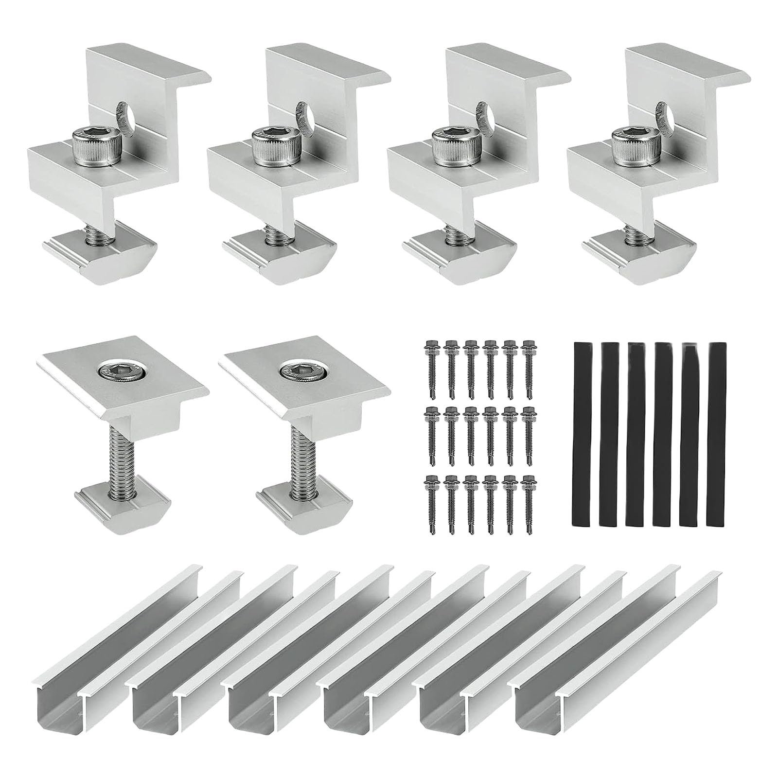 6Pcs Sturdy Aluminum Alloy Solars Panel Mounting Brackets Accessory with Various Roof Types and Marine Applications Solars Panel