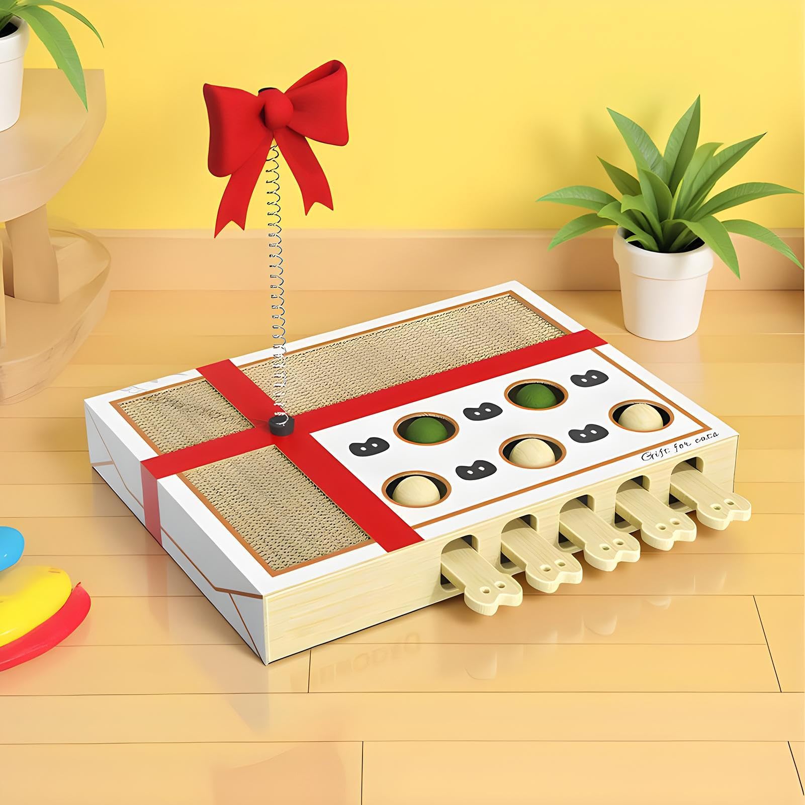 Juguetes Interactivos De Gatos Bolas Saltarinas Interactivas De | Juego Rascador Para Felinos Para Mascotas Hogar Interior Diario Al Aire Libre Navidad Y Cumpleaños