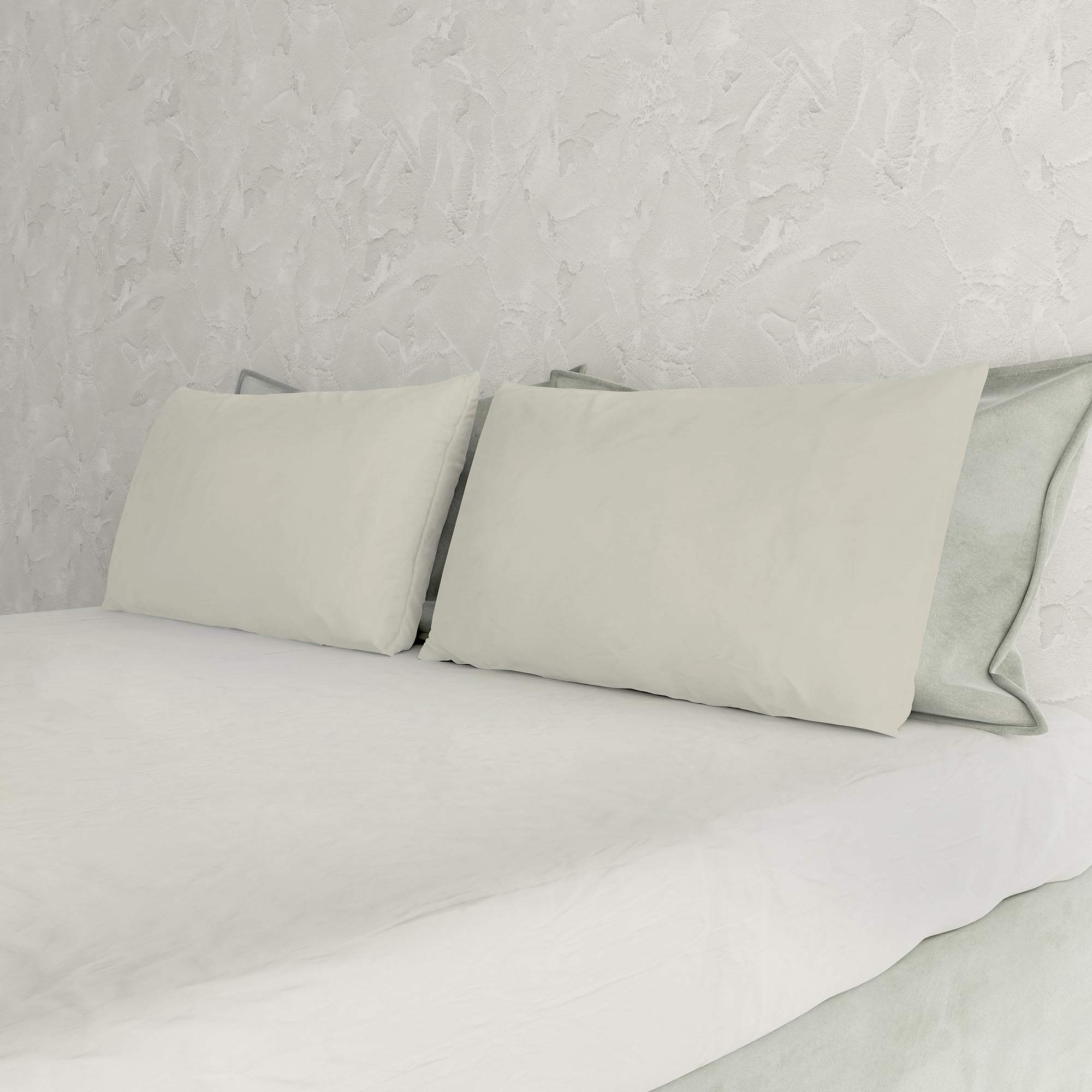 Italian Bed Linen Max Color couple of plain color pillowcases
