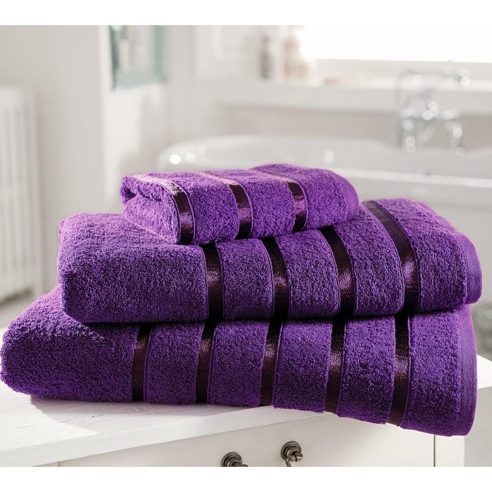 Bath Sheet Large 90 X 140 cm Soft Absorbent Egyptian Cotton 1 X Bath Sheets, Aubergine