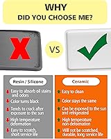 Vista 5 de Gurygo Bandejas de Baño de 8", Bandejas de Cerámica para Tocador de Baño, Bandeja de Cerámica Pequeña, Bandeja de Jabón de Cocina para Encimera