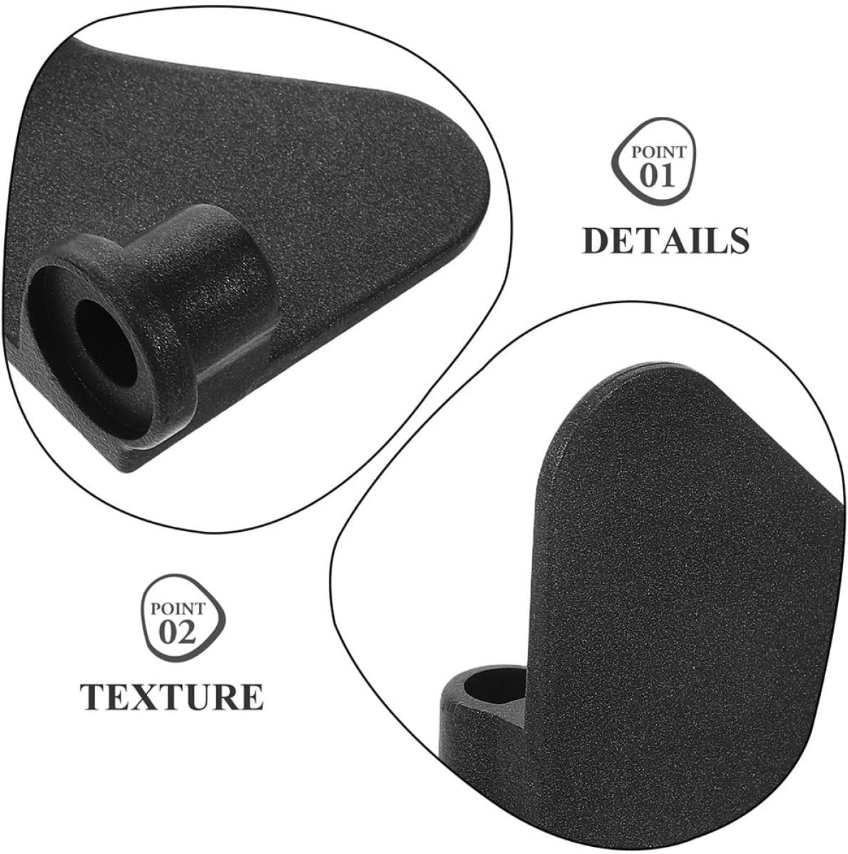 2pcs Bread Maker Kneading Paddle Replacement, Black Non-stick Bread Machine Mixing Blades 67x51x17mm, Universal Breadmaker Paddle Parts for Home Baking