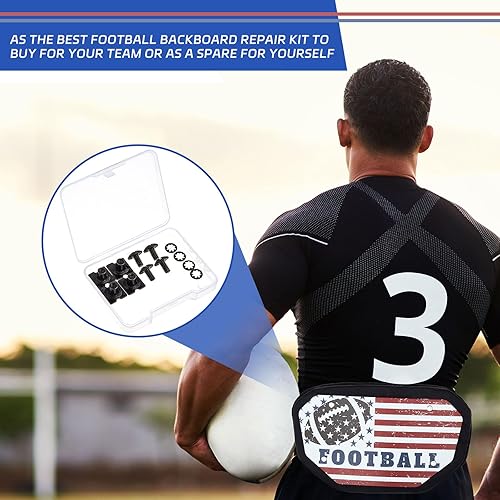 Miniatura 7 de Landhoow Chicago - Tornillos de fútbol para placa trasera de fútbol, incluye cabeza de armadura, sujetadores ranurados, juntas de arandelas para