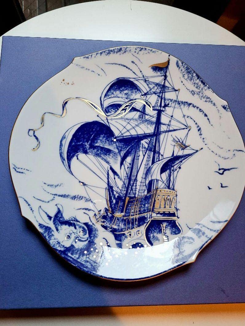 ⭐️マイセンイヤープレート「スペイン船ガレオーネ」1999年