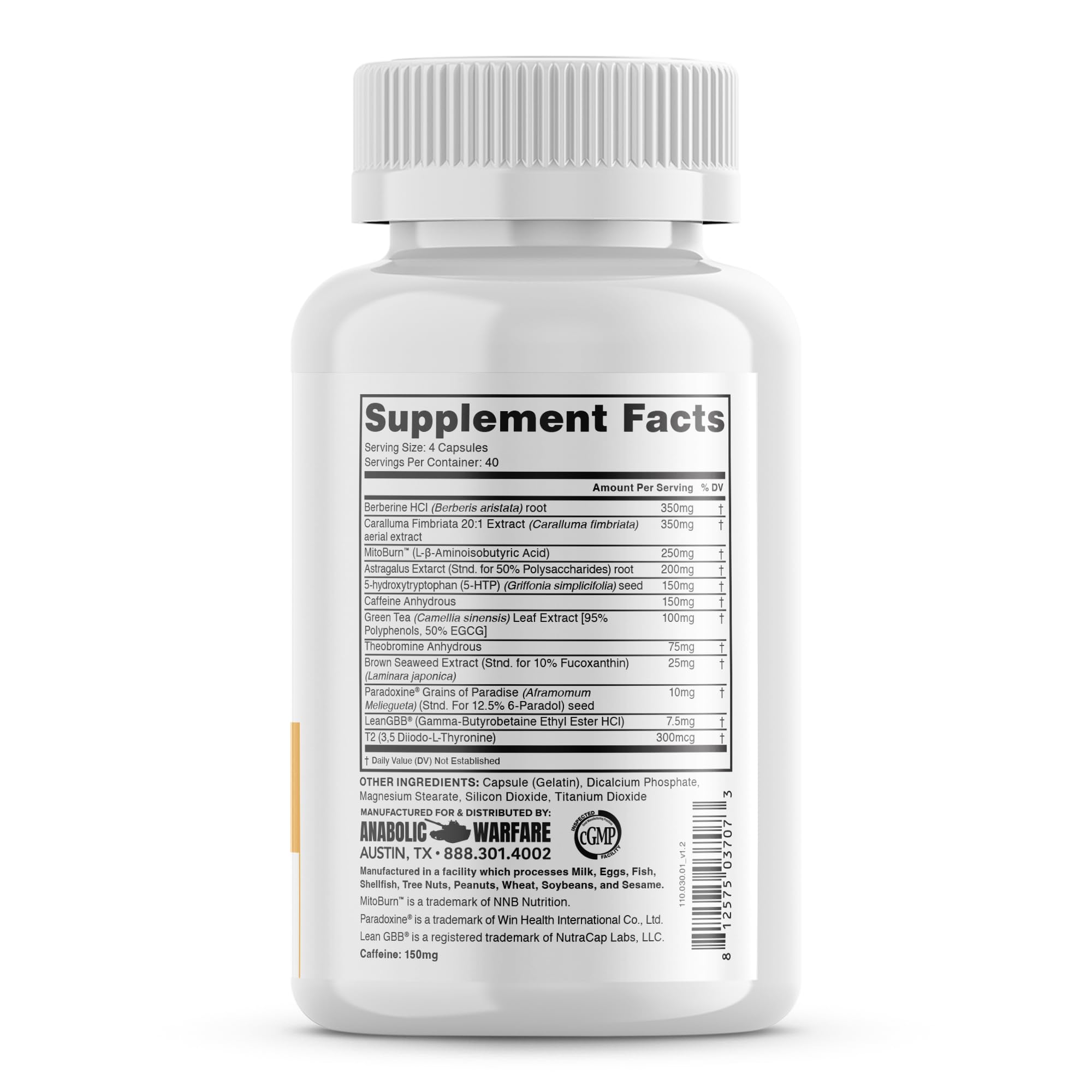 Thermera XR® from Anabolic Warfare – Thermogenic Body Composition Supplement– 160 Capsules* — Amazon image 2