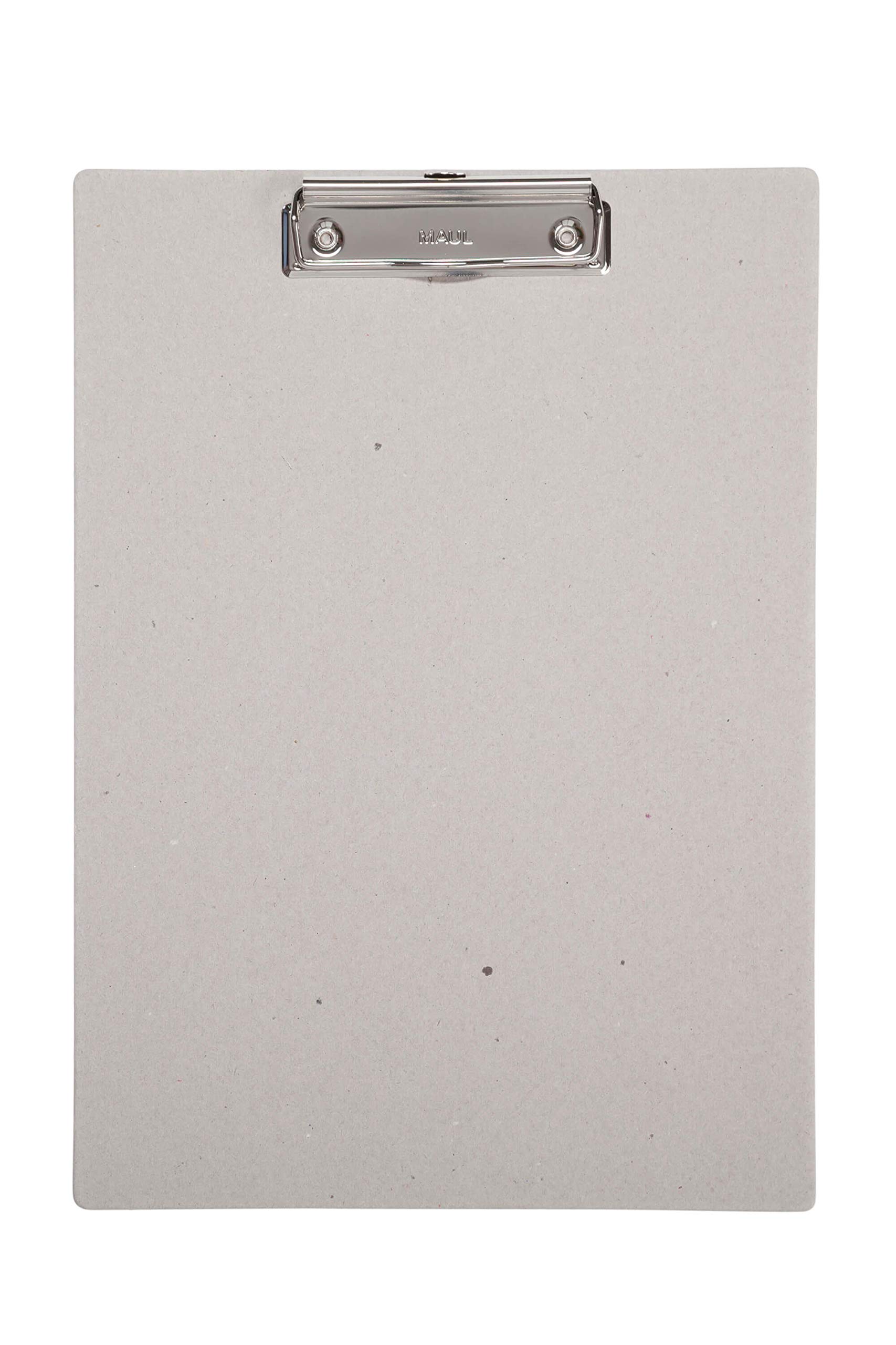 MAUL Porte Bloc MAULcreative en Carton, Porte Bloc A4 pour Écrire et Dessiner, Din A4 Vertical, Oeillet de Suspension Insérable Inclus, Clipboard Solide avec Largeur de Serrage de 8 mm, Gris