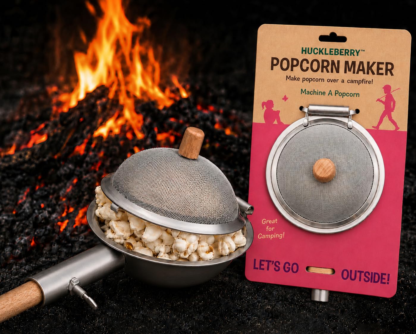 Huckleberry - Máquina de palomitas de maíz para palomitas de maíz, para camping al aire libre