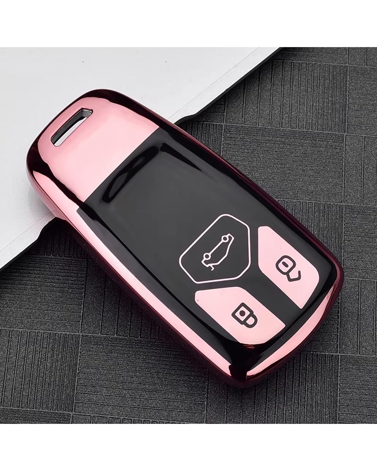 Carcasa de llave Audi A4 S4 B9 y Q5 protector TPU plata flexible 6