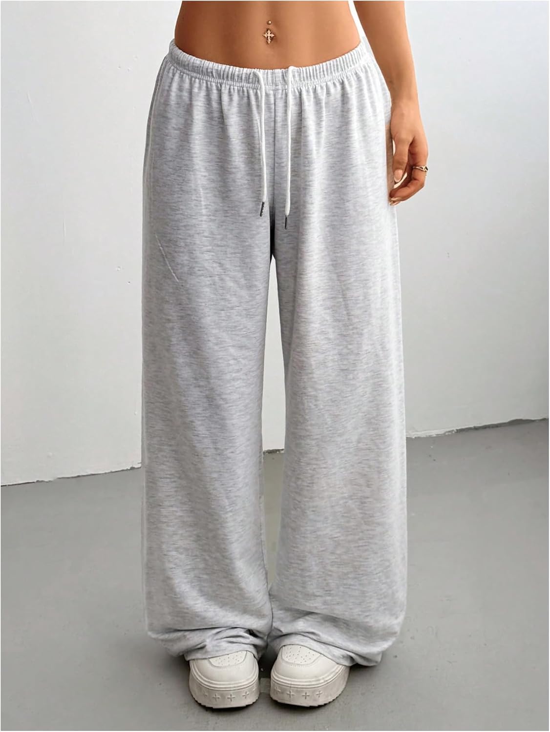 SOLY HUX Women's Baggy Sweatpants Drawstring Waist Wide Leg Loose Casual Long Pants - Image 5