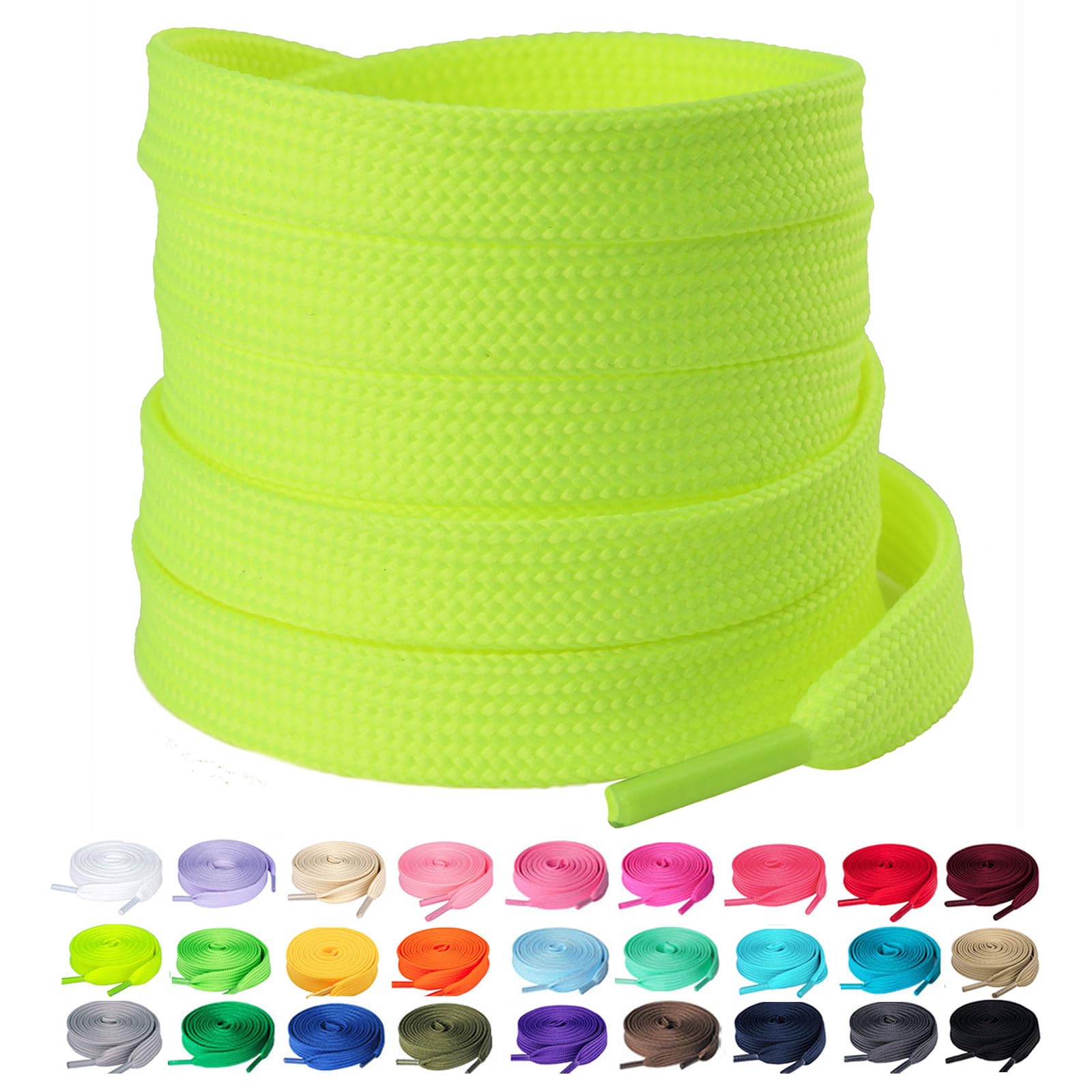 Olukssck - 2 Pares de Cordones Planos, Cordones duraderos de Repuesto de 10 mm de Calidad para Zapatos de Deporte, Zapatos de Ciudad — view 16