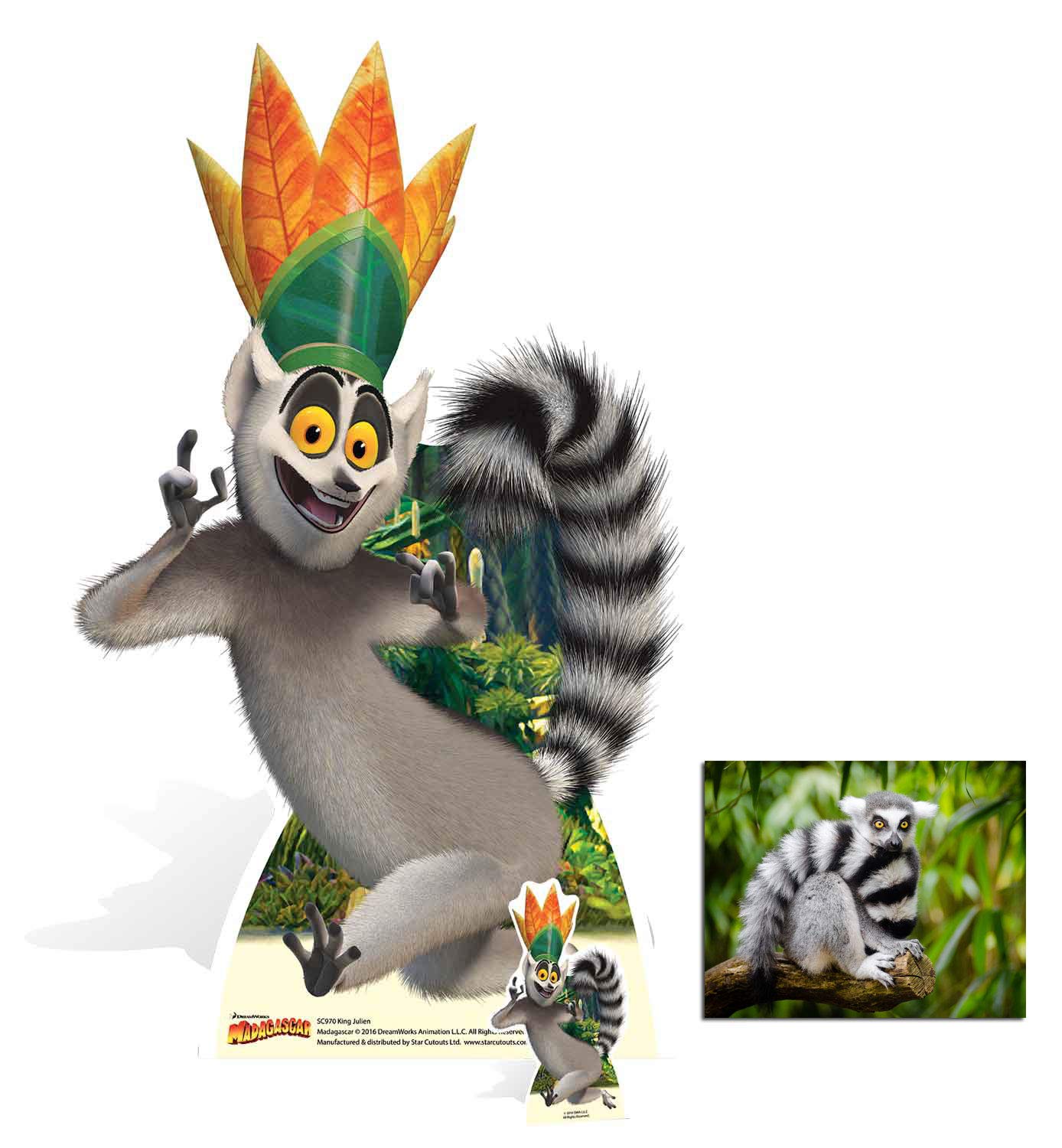 Buy King Julien The Lemur from Madacar Cardboard Cutout Lifesize and