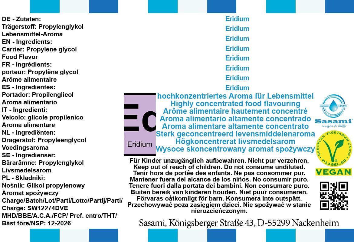 Eridium aromat koncentrat – Wegański – Sasami – 100ml