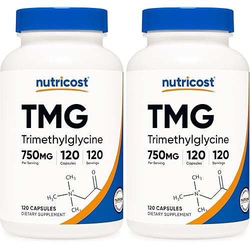Nutricost TMG (Trimethylglycine) 750mg, 120 Capsules (Pack of 2)