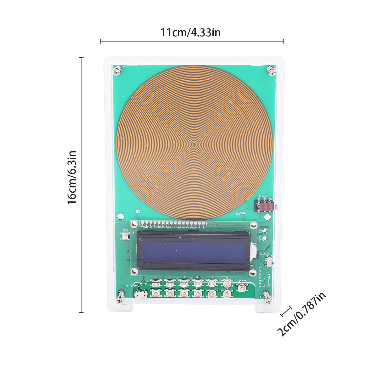 Weytoll Générateur de fréquence 7,83 Hz - Résonateur d'impulsions ultra basse fréquence (plage de fréquence 0,01-299 kHz)