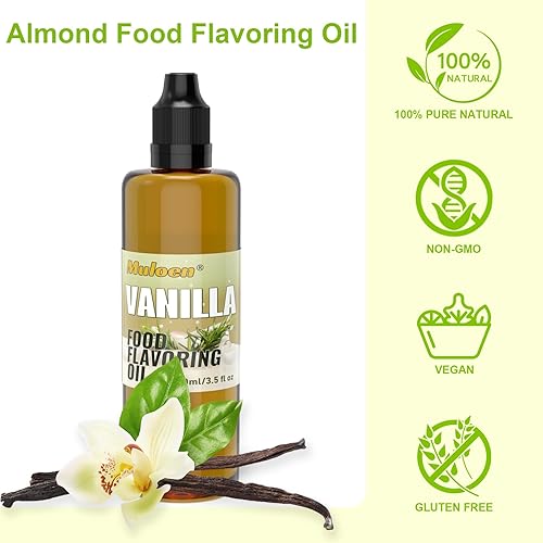 Vista 21 de Aceite aromatizante de almendras – Botellas de 3.5 onzas líquidas Concentrado de sabor a almendra para alimentos y cosméticos – Aceite aromatizante