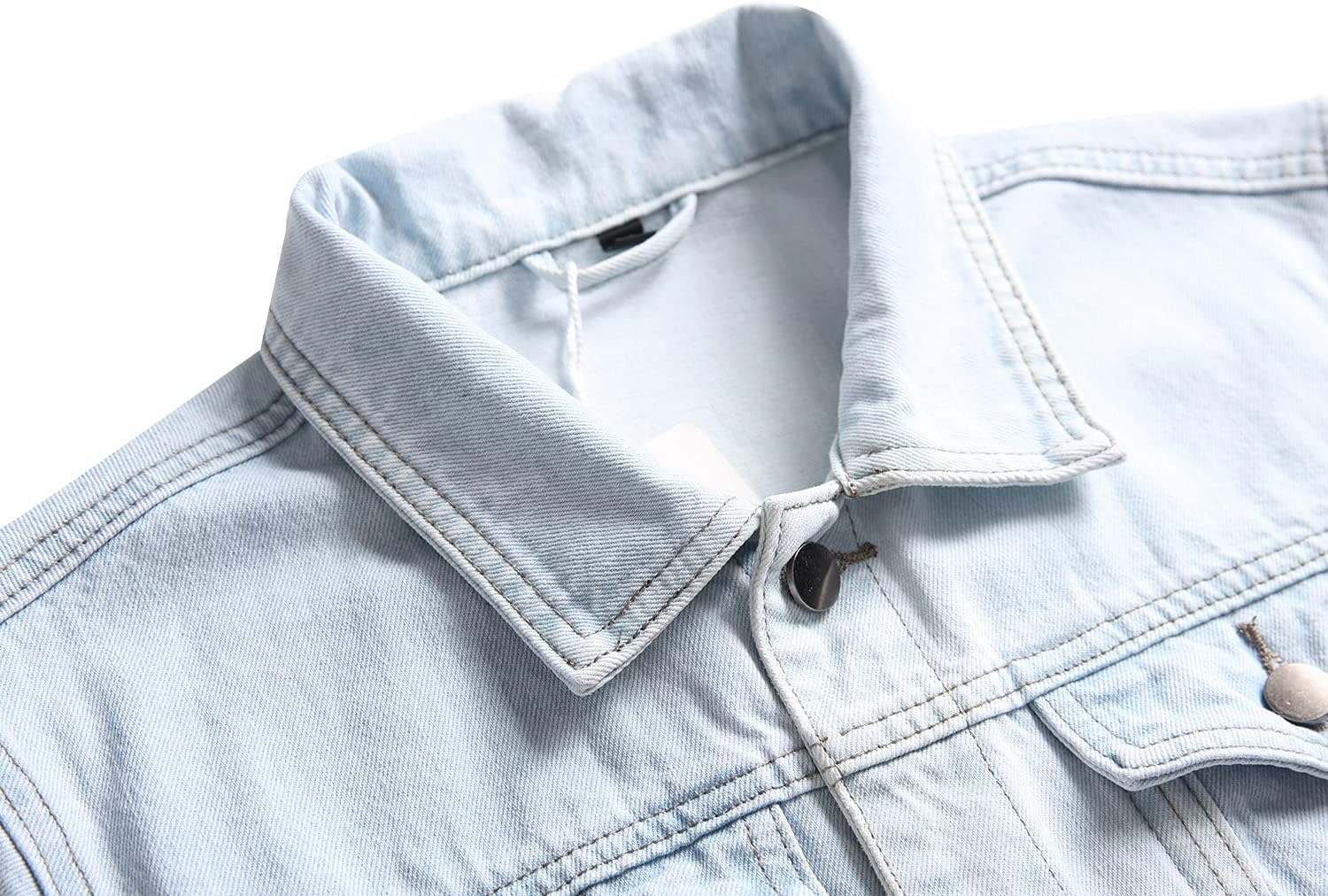 QIMYUM Jean Jacket For Men, Distressed Slim Denim Jacket - Image 3