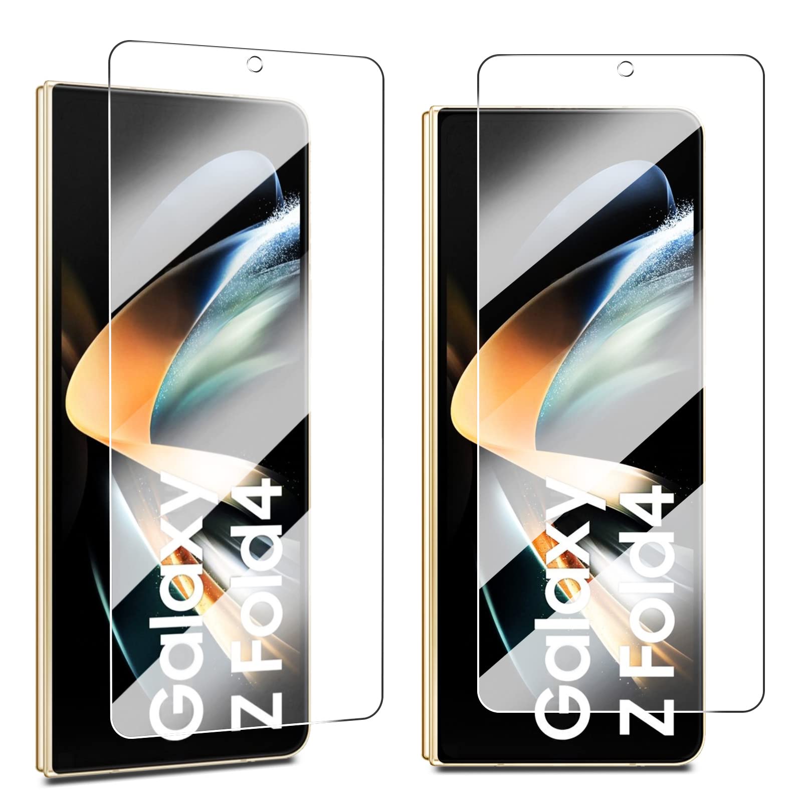 Glass Screen Protector for Samsung Galaxy Z Fold 4 Tempered Glass Screen Protector Film for Galaxy Z Fold 4,9H Hardness,Anti Scratch,Bubble Free Protective Film 2-Pack